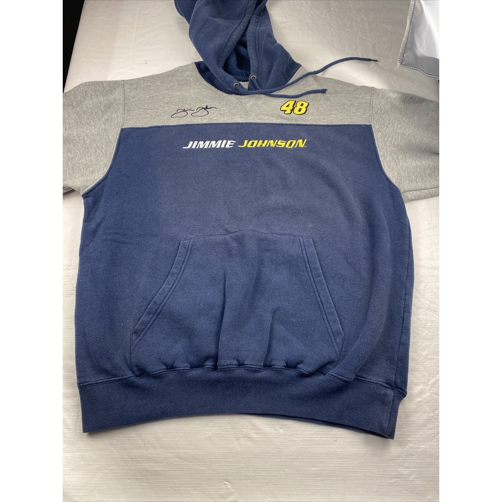Chase Authentics #48 Jimmie Johnson Nascar Racing Sz M Hoodie Blue Gray Lowe's